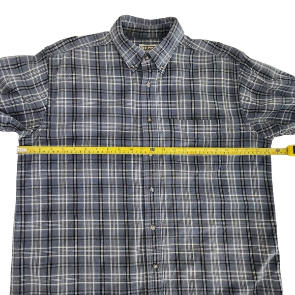 LL BEAN Vintage Made in Canada Flannel Shirt – Men’s M Tall – Blue Plaid, Herita - Picture 8 of 11
